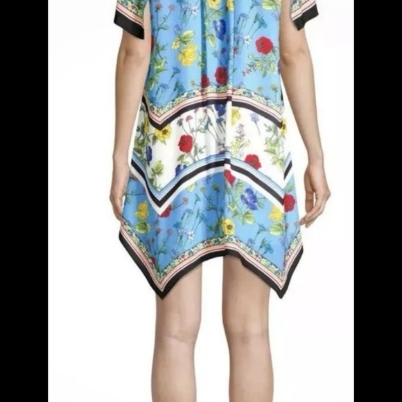 Alice + Olivia Conner Floral-Print Handkerchief Shirtdress Size XS - Picture 4 of 14